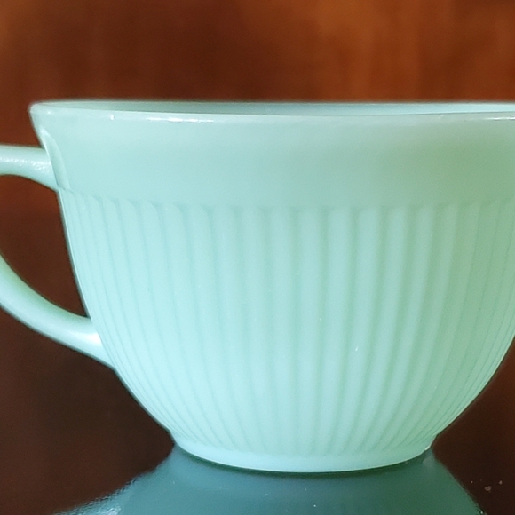 "Jane Ray Jade Ite" 8oz Green Jadeite Fire King Cup Only - Picture 11 of 12